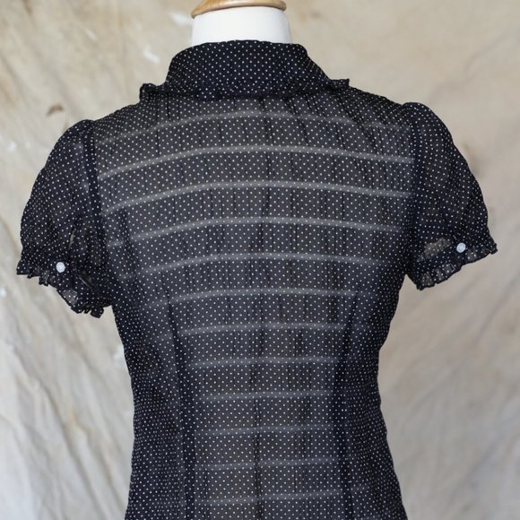 Ann Taylor Loft black with petite polka dots 4P - Picture 5 of 7